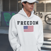 American Pride US Flag FREEDOM Pullover Hoodie